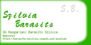 szilvia barasits business card